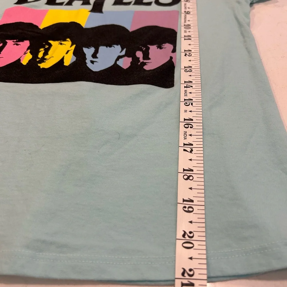 The Beatles Kids T-Shirt -‎ Aqua with Colorful Graphic size 14-16